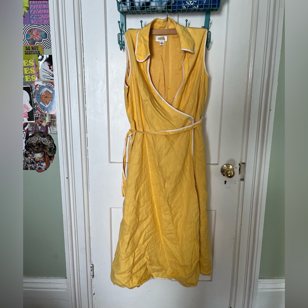 vintage wrap midi dress